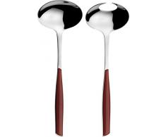 Bugatti GLMA-021F14/15 Glamour FenÃªtre Set de 2 Couverts Ã Salade en BoÃ®te Rouge Marsala 16,5 x 4,2 x 30 cm