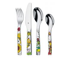 WMF 1294406040 Set de 4 Couverts Enfants, Acier Inoxydable, Multicolore, 22 x 15,5 x 2,5 cm