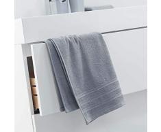 douceur dintérieur serviette de toilette 50x90 cm eponge vitamine gris