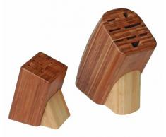 DM CREATION 00051 Bloc Couteaux 8 Emplacements Bambou Bicolore