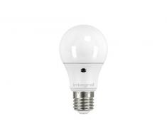 Integral LED ILA60E27S6.5N27KBEMA 23-66-99 Ampoule LED E27 Classic Globe Auto Senseur 5.5 W 2700 K 470 lm Non Dimmable Aluminium/Polycarbonate/Verre Blanc Chaud 10,9 x 6 cm
