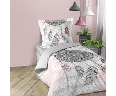 douceur dinterieur Namaste Parure 2 Pièces, Rose, 140 x 200 cm