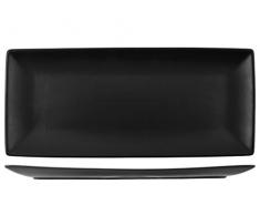 H&H Plat Noir, Porcelaine, rectangulaire, 38,5Â x 17Â x 2Â cm