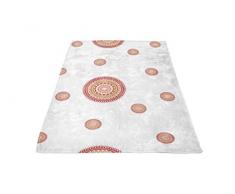 Soleil docre Mandala Plaid, Polyester, Orange, 110x170 cm