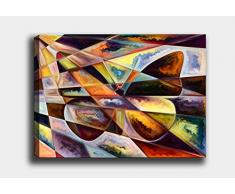 Bonamaison Peinture sur toile, multicolore, 70 x 100 cm - ConÃ§u et fabriquÃ© en Turquie