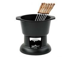 Chasseur Service à fondue classique en fonte Noir mat