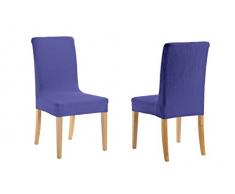 Martina Home Emilia Pack de Pochettes pour Chaise avec Dossier, Tissu 24x30x6 cm Lilas