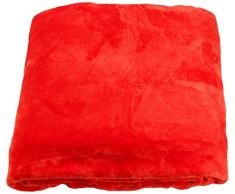 Comptoir du Linge cmicroug15 Plaid Microfibre Rouge 200 x 150 x 2 cm