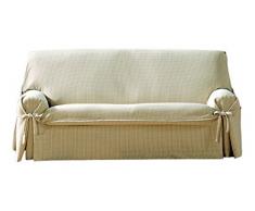 Eysa Housse de canapé 2 Places Giovanna Couleur 01, 100% Coton, Écru