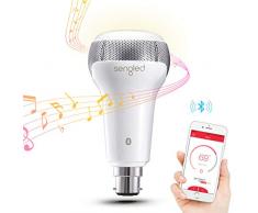 Sengled Pulse Solo ampoule Led Blanc Chaud 2700k avec Haut Parleur Bluetooth JBLï¼6W(équivalent ampoule incandescente de 40w),Culot B22,Fonctionner avec Amazon Alexa