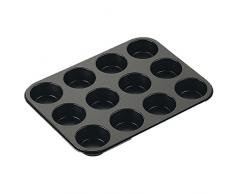 Zenker 6535 Moule pour muffins, moule à cupcakes, moule 12 empreintes, acier anti-adhésif