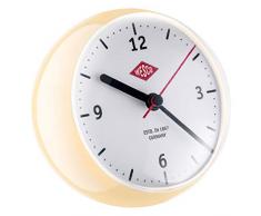 WESCO Mini Clock Horloge de Cuisine 12Â x 12,5Â x 12Â cm, Plastique, Amande, 12 x 12.5 x 12 cm