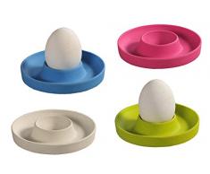 KESPER 41165 Coquetier Set de 4 en Bambou, Nature, 15 cm