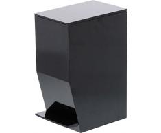 Gerson 3386 Poubelle de Salle de Bain, Plastique, Noir, 19 x 12 x 27,5 cm