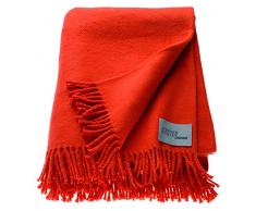 Schöner Wohnen Plaid 50% polyacrylique 50% Coton, Corail, 200 x 140 cm