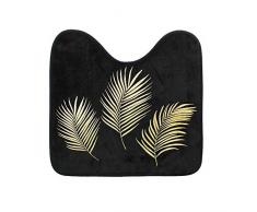 douceur dinterieur ORBELLA TAPIS CONTOUR WC, Noir, 45 x 45 CM