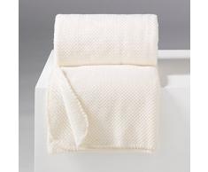Douceur d'Intérieur Jeté de Canapé Flanelle Calinou Polyester/Jacquard Naturel 220 x 180 cm