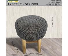 Siro Time Pouf, Tabouret, Gris, Unique
