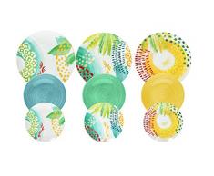 Tognana ME070185596 Service de table 18 pièces Sunny en porcelaine