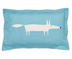 Scion Oxford Taie doreiller, Coton Percale, Bleu Sarcelle, 74 x 48