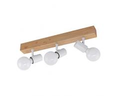 Eglo Townshend 3 Spot Plafonnier 3 ampoules Marron, blanc.