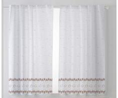 Cardenal Textil Tamara Lot de 2 Rideaux de Cuisine Marron 100 x 140 cm