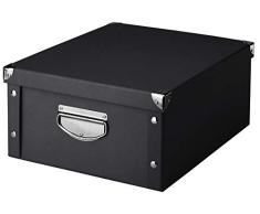 Zeller 17928 Boite de rangement en carton noir 40 x 33 17 cm