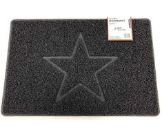 Nicoman Paillasson Lavable Forme Ãtoile-(Utiliser intérieur et extérieur), Moyen (75x44cm), Noir