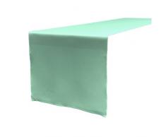 La Lin Popeline de Polyester Chemin de Table, Polyester, Menthe, 35.56 x 274.3 x 0.04 cm