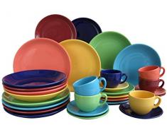 Creatable 14011 Service de Table de 30 PiÃ¨ces, Porcelaine, Multicolore, 42 x 28 x 40 cm