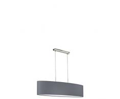 Eglo 31586 Suspension, DiffÃ©rents matÃ©riaux, E27, Argent