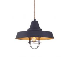 Homemania 8698522546315 Lampe A Suspension Baby, Couleur Noir et Doré, en Métal-pour La Maison, Bureau, Séjour, Chambre, Dorè, Taille unique