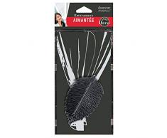douceur dintérieur embrasse aimantee l 30x6.5x11.5cm metal patine feuilletine noir/argent