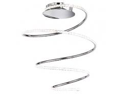 WOFI 9515.01.01.7000 Plafonnier, Aluminium, Integriert, 24 W, Chrom, 45 x 45 x 550 cm