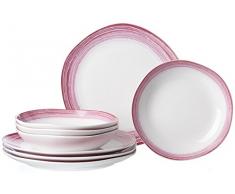 Ritzenhoff & Breker Service de Table Sunrise, 8Â piÃ¨ces, Porcelaine, Rose, 32Â x 28Â x 32Â cm, 8Â unitÃ©s de