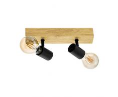 EGLO 98112 Plafonnier, Acier, Noir, Marron