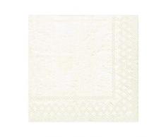 Caspari Lot de 20 Serviettes de Table en Papier Motif moiré Ivoire