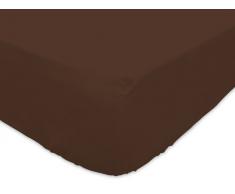 Soleil docre 611202 Drap Housse Jersey Coton Chocolat 90 x 190 cm