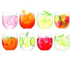 LSA International Balloon Gobelet Transparent 450Â ML X 8, Lot de 8