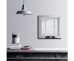 Bonamaison Décoration Murale Impression sur Miroir Encadré sur Toile, Dimensions: 50 x 50 Cm - Conçu et fabriqué en Turquie