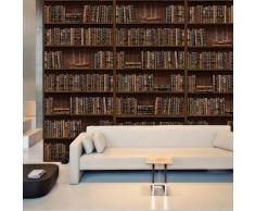 Walplus 264x232 cm Mural Autocollants Vintage BibliothÃ¨que Amovible Auto-AdhÃ©sif Mural Art Stickers Vinyle Maison DÃ©coration DIY Salon Chambre Bureau DÃ©cor Peint, Marron