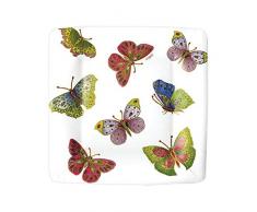 Caspari Lot de 8 Assiettes Ã Salade/Dessert en Carton Motif Papillons