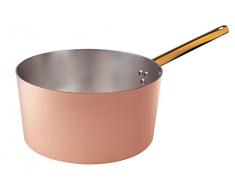 Pentole Agnelli Casserole Haute, en cuivre, avec poignÃ©e en Laiton 24Â cm Cuivre