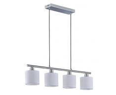 Reality Leuchten R30334001 Lampe Suspendue, MÃ©tal, Nickel Mat/Blanc