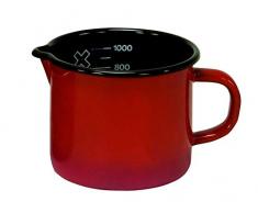 KRÃGER 17012 RO Pot á Lait Rom avec Bec 12 cm, Ãmail, Rouge, 12x12x10,8 cm