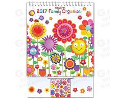 Robert Frederick Calendrier 2017 Agenda Familial, Assortiment de Couleurs