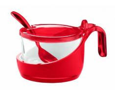 Guzzini, Coupelle Ã Fromage/Confiturier/Sucrier Bicolore Avec Petite CuillÃ¨re, 13,8 x 10 x h8 cm