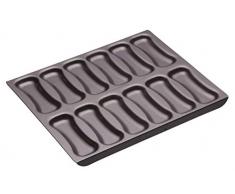 Kitchen Craft - Master Class - KCMCHB81 - Moule Ã Ãclairs Acier/Carbone Gris 31 x 25.5 x 2.5 cm