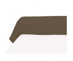 AtmosphÃ¨re Zzz Taie de traversin, Polycoton, Marron, 45 x 185 cm