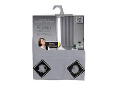 douceur dintÃ©rieur rideau a oeillets carres 140x260 cm occultant cocoon gris clair